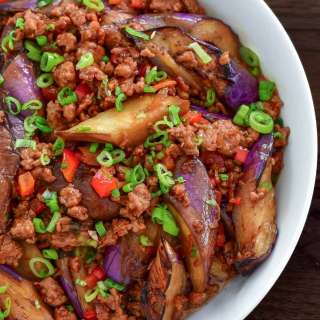 Eggplant with Ground Pork in Oyster Sauce
