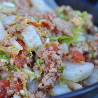 Sautéed Napa Cabbage with Ground Pork