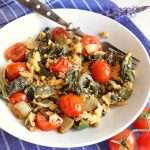 Sauteed Pickled Mustard Greens with Tomatoes and Egg