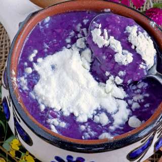 Ube Champorado (Purple Yam Sweet Rice Porridge)