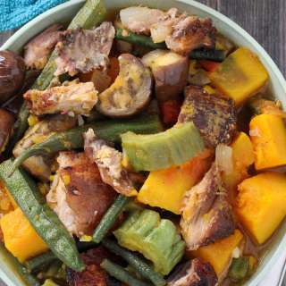 Pinakbet with Crispy Lechon