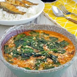 Ginisang Ampalaya Leaves with Tinapa
