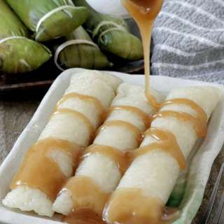Suman Malagkit with Coconut Caramel Sauce