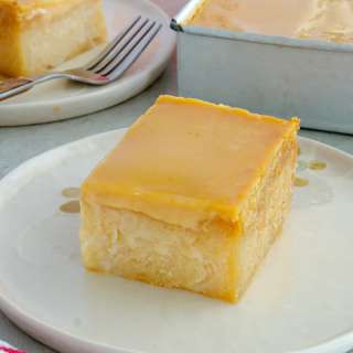 Cassava Cake with Custard Topping