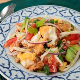 Crispy Fried Egg Salad (Yum Kai Dao)
