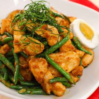 Pad Prik King - Thai Red Curry Stir Fry with Chicken