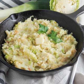 Colcannon - Irish potatoes and cabbage