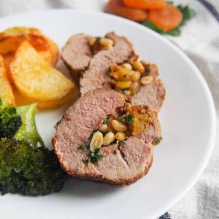 Apricot stuffed pork tenderloin