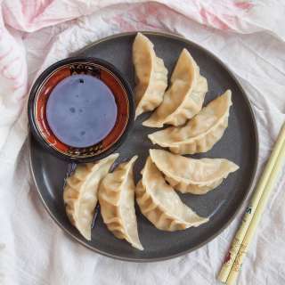 Chinese pork and cabbage dumplings