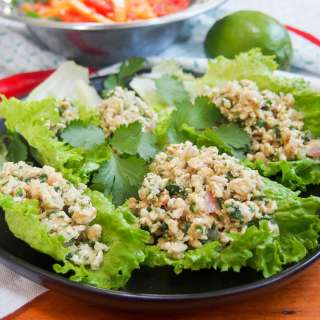 Larp (larb gai, Thai/Laos chicken salad)