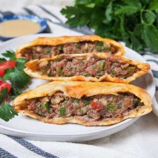 Hawawshi (ground/minced meat pitas)