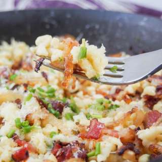 Bacon onion spaetzle