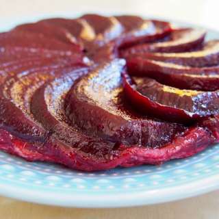 Beetroot tarte tatin