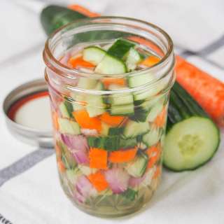Acar timun (Indonesian pickled cucumber)