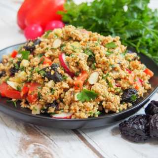 Couscous salad with California prune vinaigrette