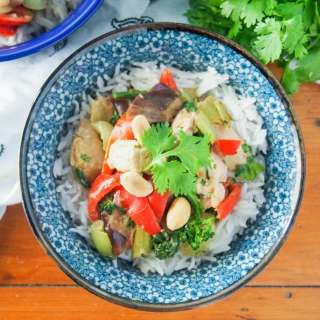Lime peanut sauce stir fry