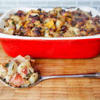 Jerusalem artichoke and persimmon stuffing