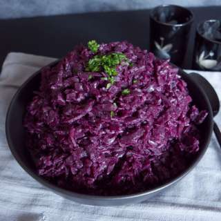 Traditional German Red Cabbage with Apples