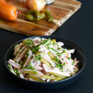 Traditional Bavarian Sausage Salad