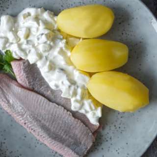 Traditional German Herring in a Cream Sauce