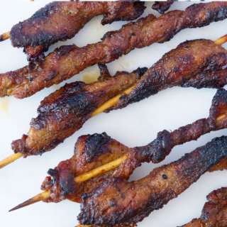 Traditional German Grillfackel - German Pork Belly Skewers