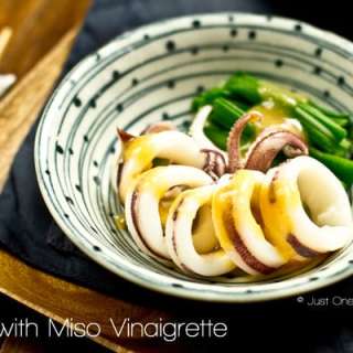 Boiled Squid with Miso Vinaigrette