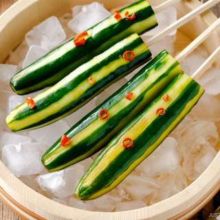 Japanese Pickled Cucumber on a Stick
