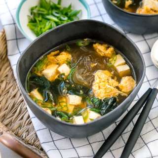 Japanese Glass Noodle Soup (Harusame Soup)