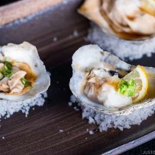 Grilled Oysters with Ponzu Sauce