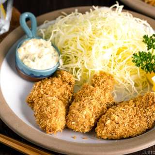 Japanese Fried Oysters (Kaki Fry) with Homemade Tartar Sauce