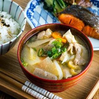 Tonjiru (Pork and Vegetable Miso Soup)