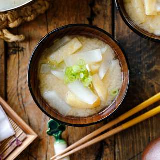 Daikon and Fried Tofu Miso Soup