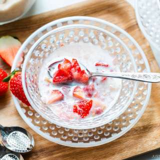 Showa-style Japanese Strawberry Milk (Ichigo Milk)