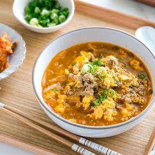 Kimchi Soup with Malony Glass Noodles