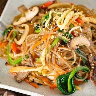 Japchae (Korean Stir-Fried Noodles)