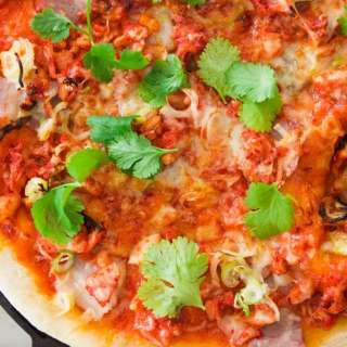 Kimchi Pork Belly Pizza