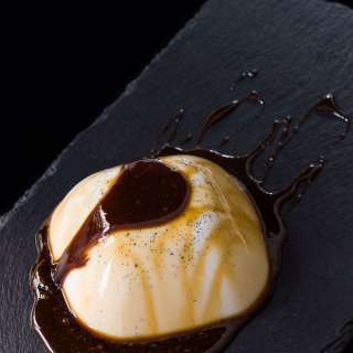 Soy Milk Panna Cotta with Black Sugar Sauce