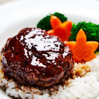 Hamburger Steak with Teriyaki Sauce