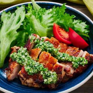 Crispy Chicken with Ginger Scallion Sauce