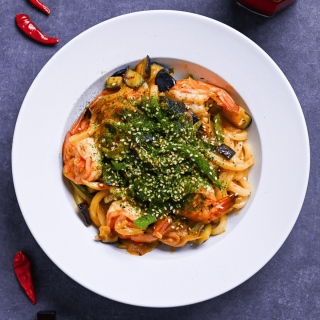 Spicy Seafood Yaki Udon