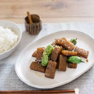 Konnyaku Steak with Shishito Peppers 蒟蒻ステーキ