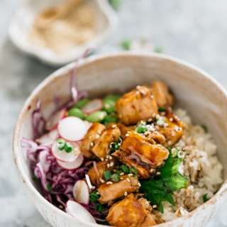 15 minute Teriyaki Salmon Bowl 鮭の照り焼き丼