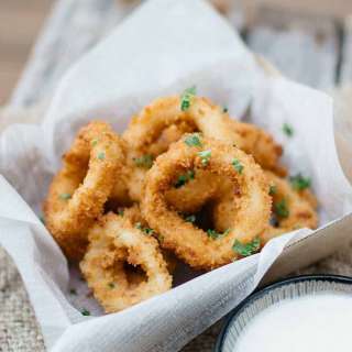 Fried Calamari with Wasabi Mayo イカのリングフライ