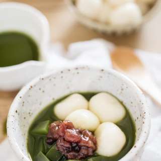 Cold Matcha Zenzai 冷たい抹茶ぜんざい