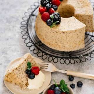 Hojicha Chiffon cake ほうじ茶シフォンケーキ