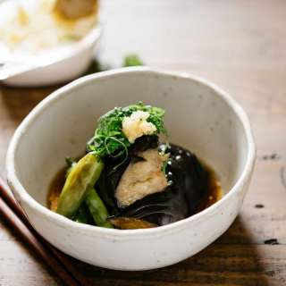 Japanese eggplant recipe "Agebitashi" 揚げ浸し