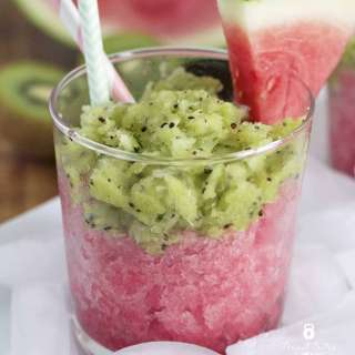 Boozy Watermelon Kiwi Granita