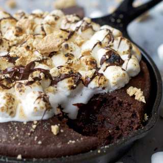 S'mores Protein Skillet Cake