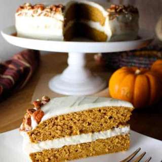 Pumpkin Protein Cake with Cream Cheese Frosting