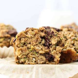 Zucchini Chocolate Chunk Oatmeal Muffins